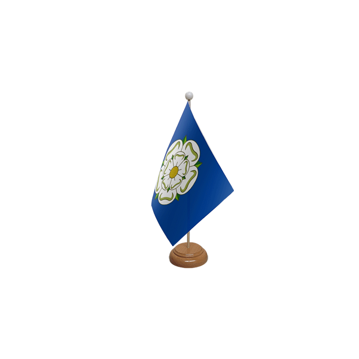 Yorkshire New Wooden Table Flag – 9x6in (22.5 x 15 cm)