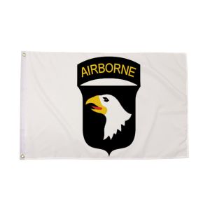 101st Airborne (white) Flag