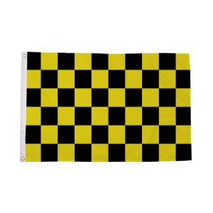 Black and Yellow Check Flag (Sleeved)