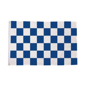Blue and White Check Flag