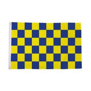 Blue and Yellow Check Flag