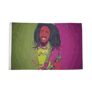 Bob Marley (Guitar) Flag