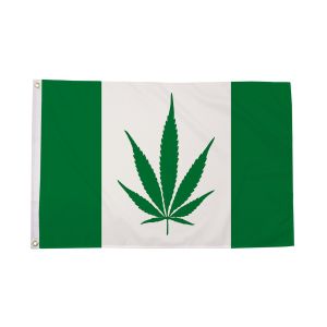 Canada with Marijuana (Green) Flag