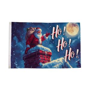 Christmas HO HO HO Flag