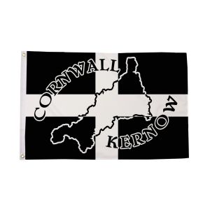 Cornwall Silhouette Kernow Flag