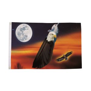 Eagle Feather Moon Flag