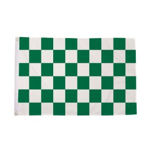Green and White Check Flag (Sleeved)