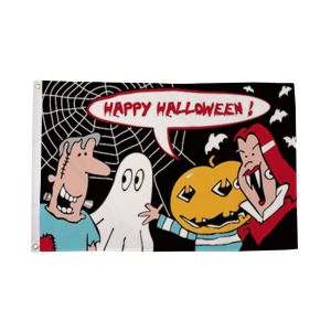 Halloween Cartoon Flag
