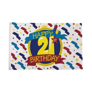 Happy 21st Birthday Flag