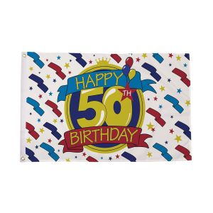 Happy 50th Birthday Flag