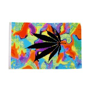 Marijuana Tie Dye Flag