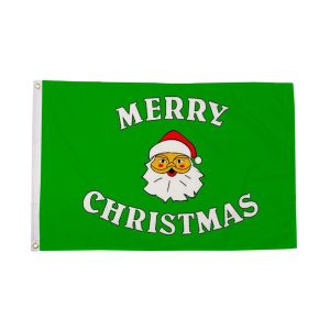 Merry Christmas Green Flag