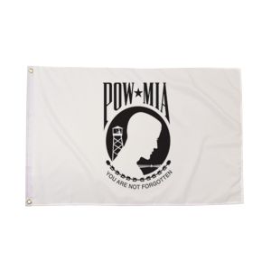 POW MIA Black Logo Flag