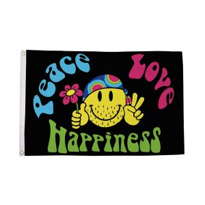 Peace, Love and Happiness Flag