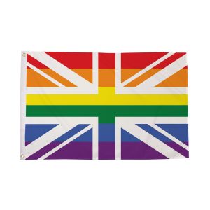 Rainbow Union Jack Flag