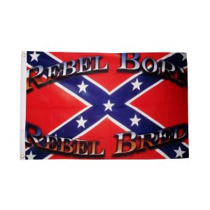 Rebel Born Rebel Bred Flag
