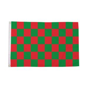 Red and Green Check Flag