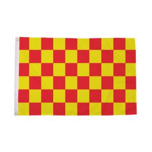 Red and Yellow Check Flag