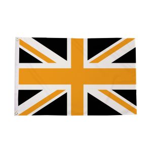 Union Jack Black and Gold Flag