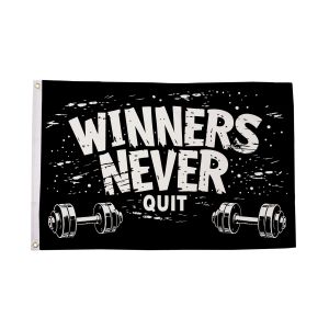 Winners Never Quit Flag