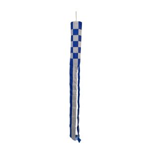 Blue and White Check Windsock