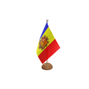 Andorra Wooden Table Flag