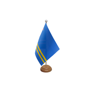 Aruba Wooden Table Flag