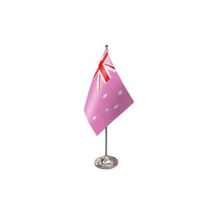 Australia Pink Ensign Satin Table Flag