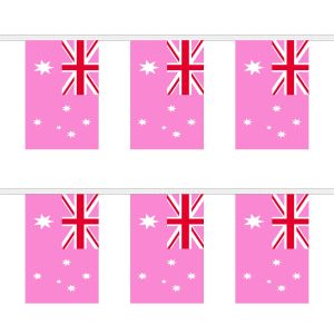 Australia Pink Rectangular Bunting