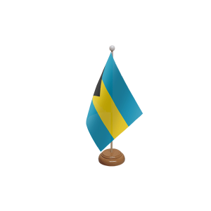 Bahamas Wooden Table Flag