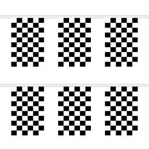 Black and White Check Rectangular Bunting