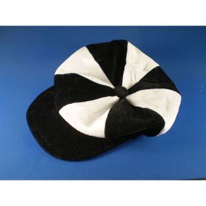 Black and White Flat Cap