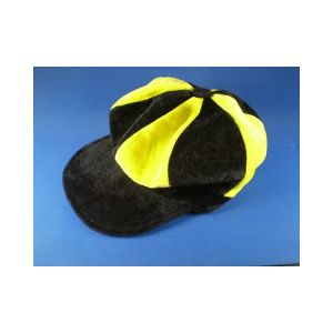 Black and Yellow Flat Cap