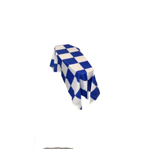 Blue and White Check Coffin Drape Flag
