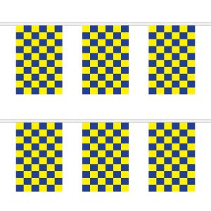 Royal Blue and Yellow Check Rectangular Bunting