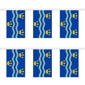 Cambridgeshire Blue Rectangular Bunting