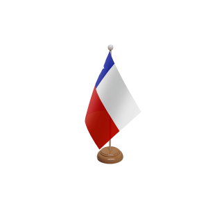 Chile Wooden Table Flag