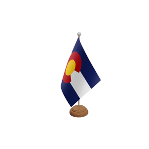 Colorado Wooden Table Flag