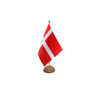 Denmark Wooden Table Flag