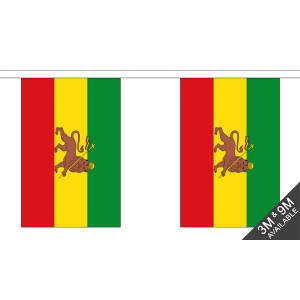 Ethiopia with Lion (Rasta) Rectangular Bunting