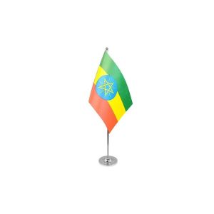 Ethiopia (with Star) Satin Table Flag