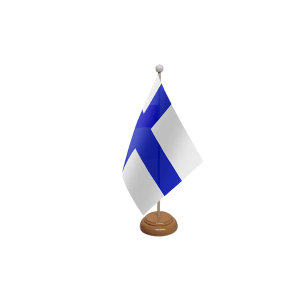 Finland Wooden Table Flag
