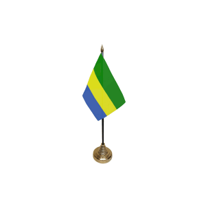 Gabon Small Table Flag