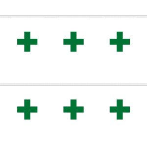 Green Cross Rectangular Bunting
