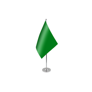 Plain Green Satin Table Flag