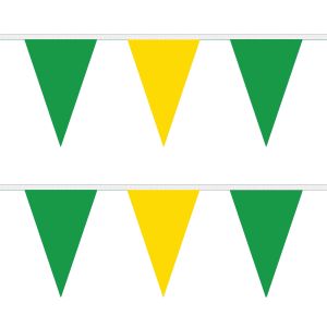 Green and Yellow Triangle Bunting