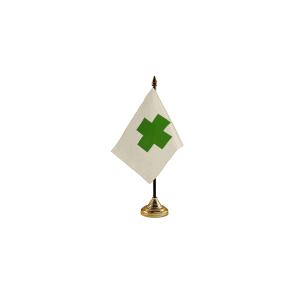 Green Cross Small Table Flag