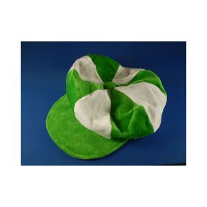 Green and White Flat Cap