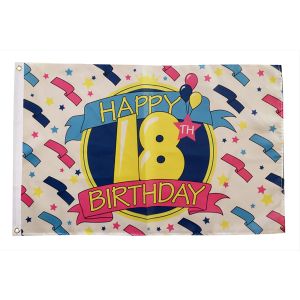 Happy 18th Birthday Flag
