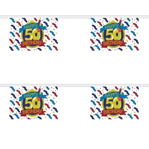 Happy 50th Birthday Rectangular Bunting